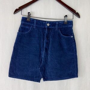 🦩ZARA trf  Dark Blue Corduroy High Waisted Mini Skirt (🦩2 for $25)